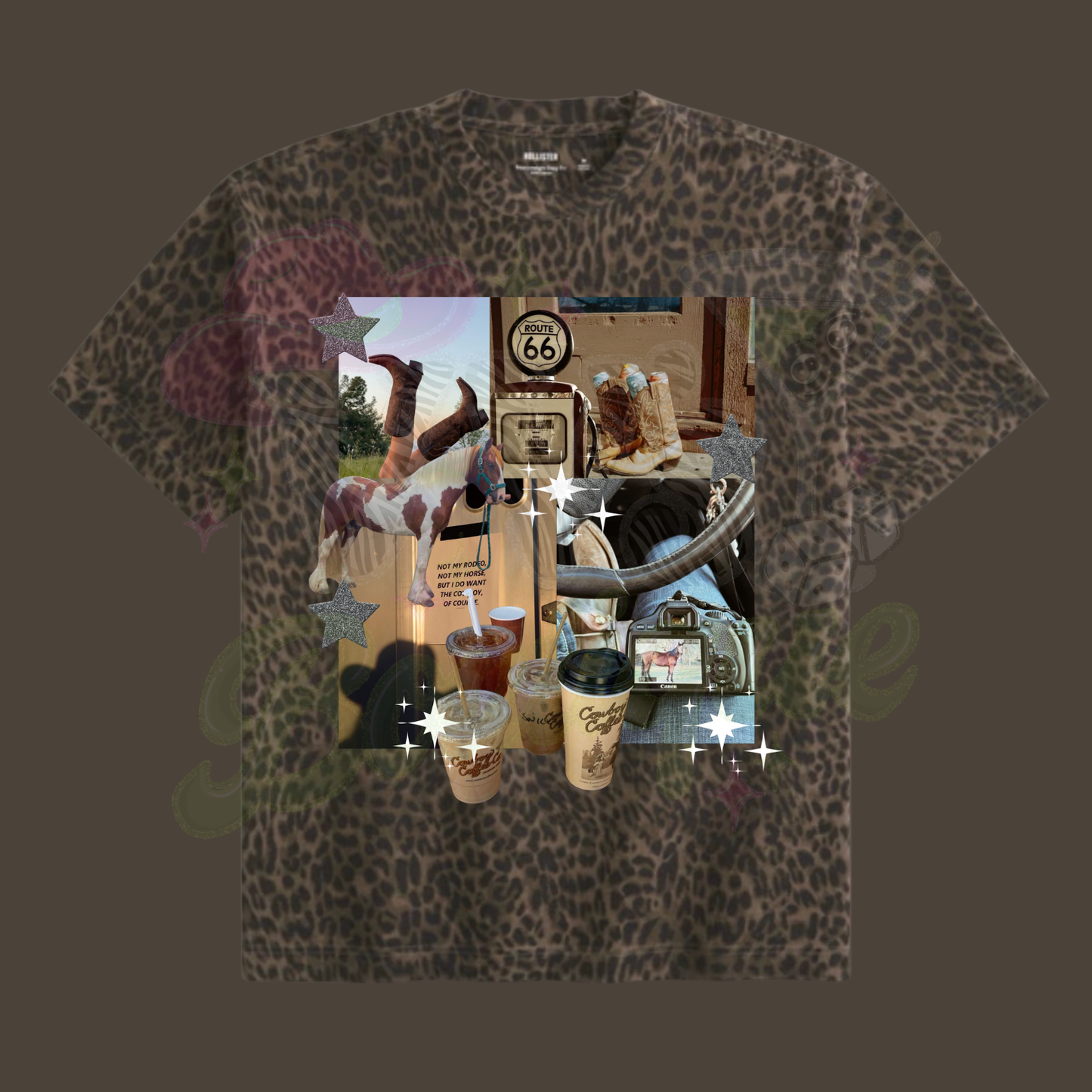 Coffee Girl Cheetah Tee