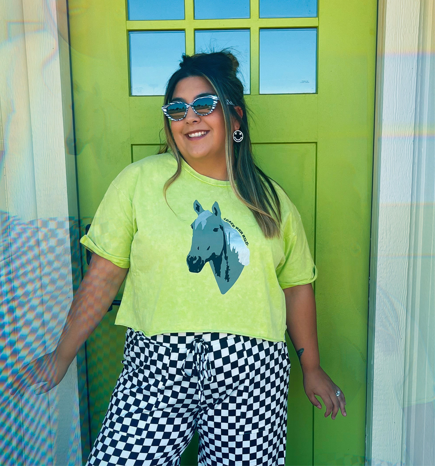 Giddy Up Oversized Cropped Tee