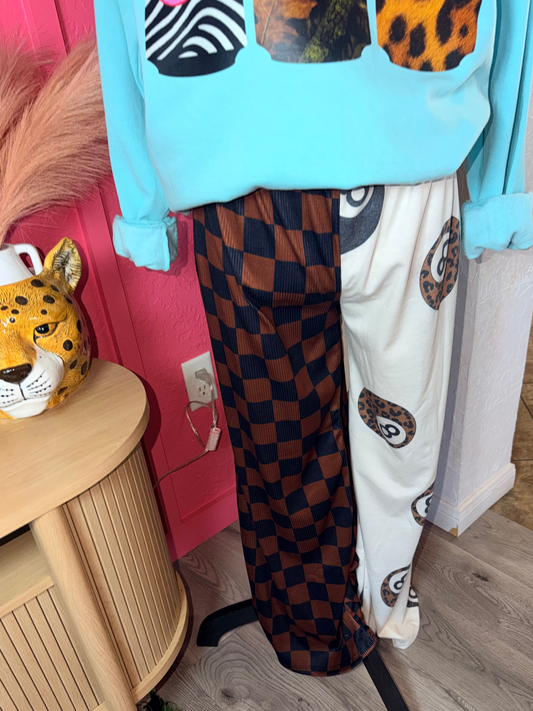 Edgy Half & Half Pants