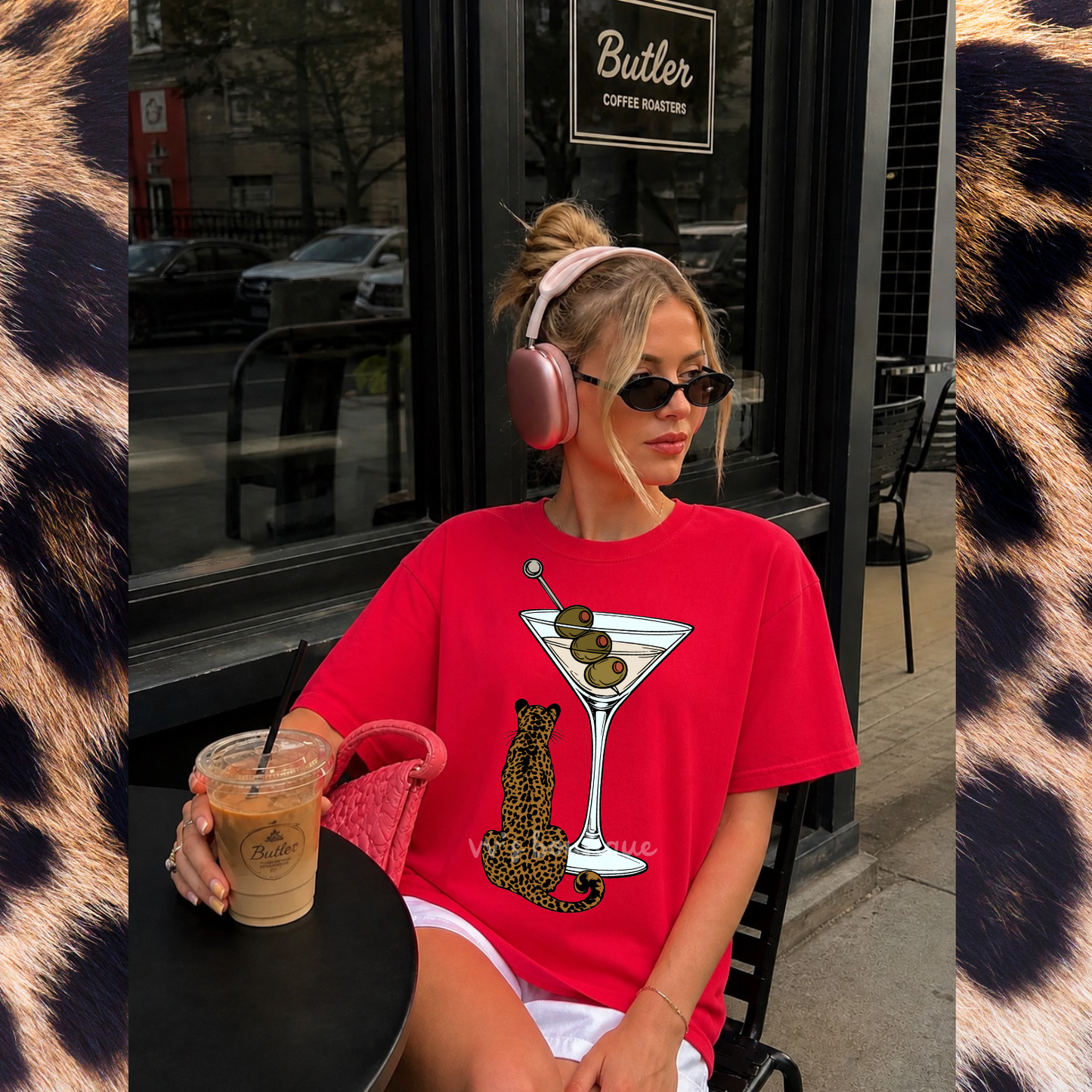 Martini & Cheetah Tee