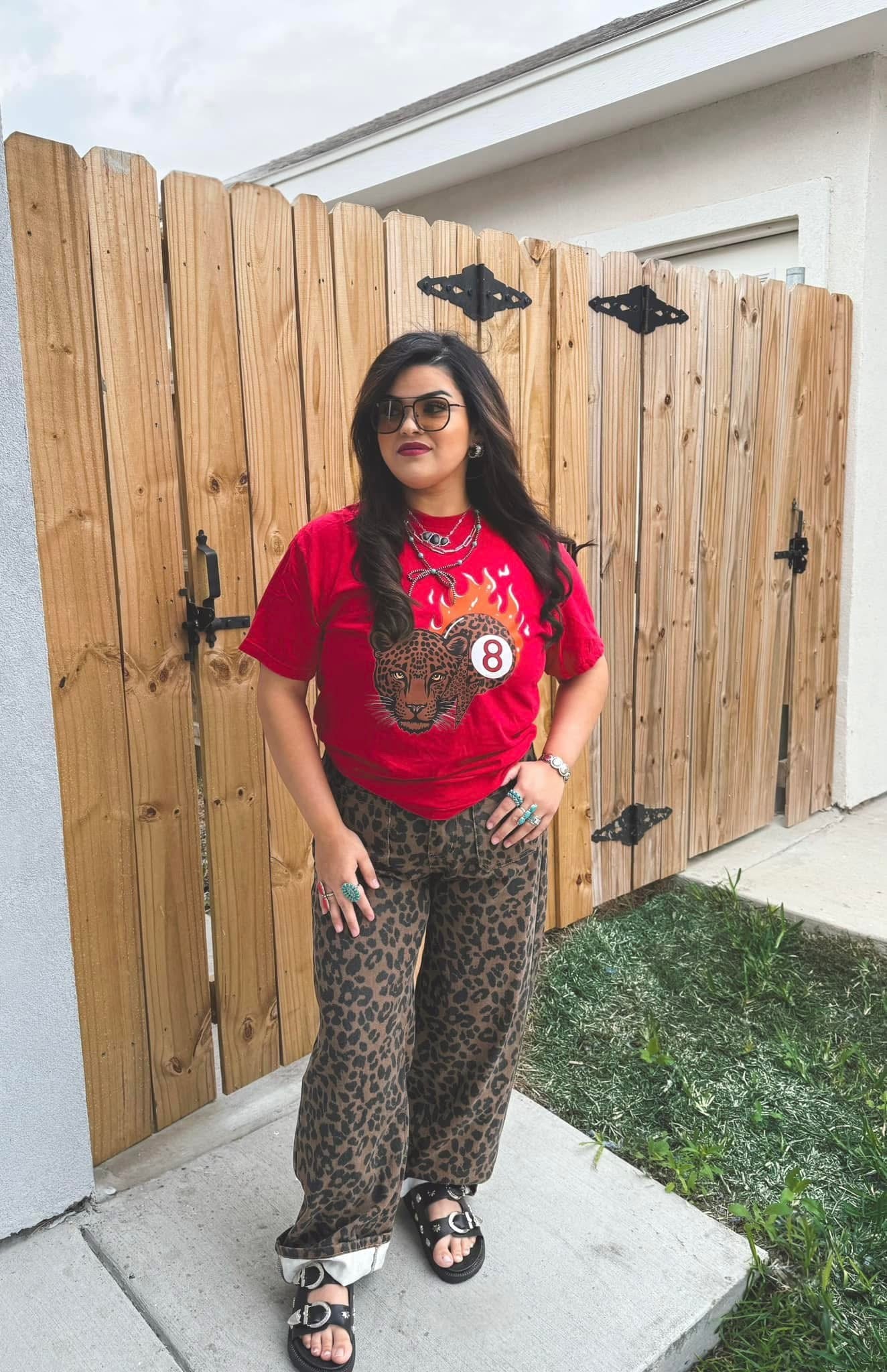Leopard 8ball Tee