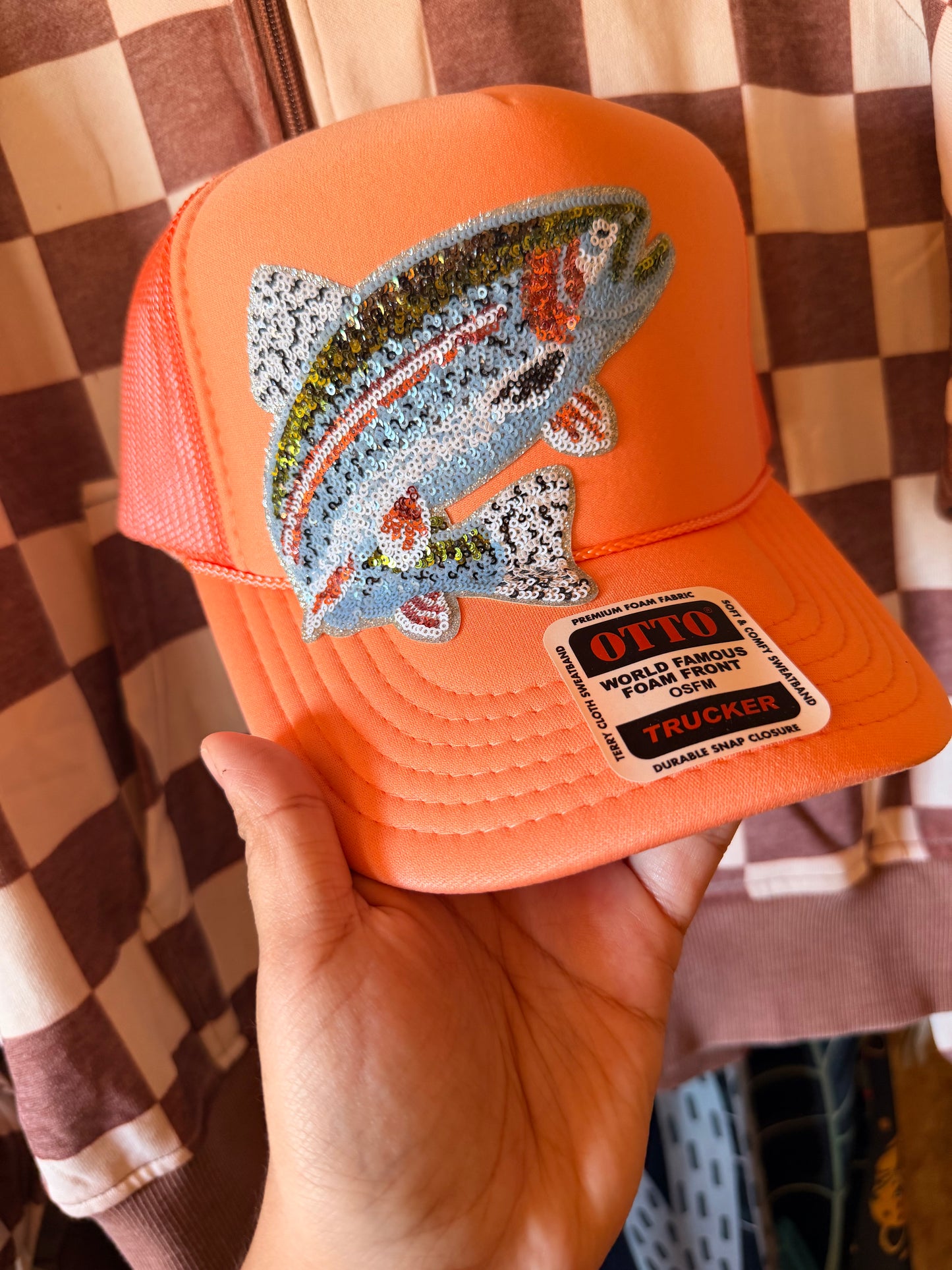 Orange Bass Trucker Hat
