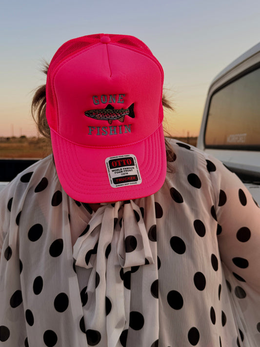 Gone Fishin Trucker Hat