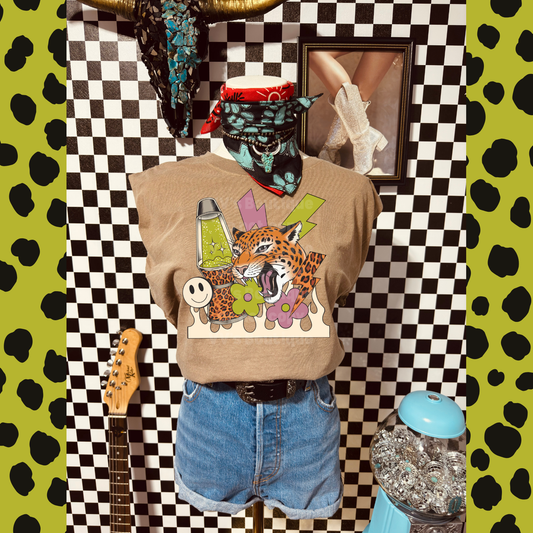Roaring Leopard Muscle Tee