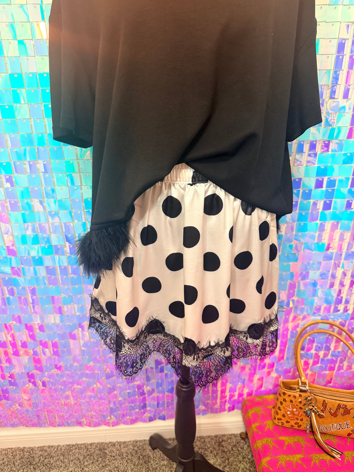 The Black & White Polka Dot Skirt
