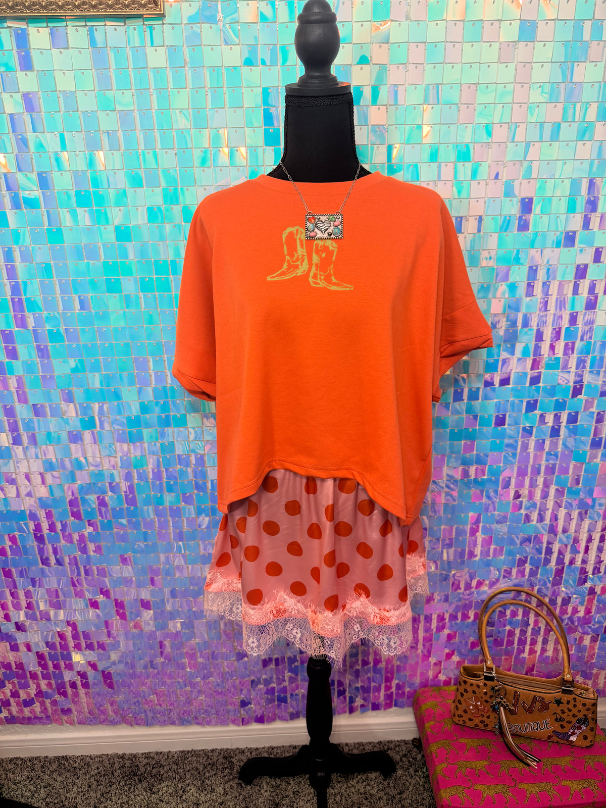The Pink & Orange Polka Dot Skirt