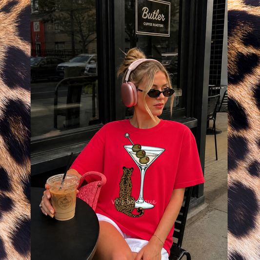 Martini & Cheetah Tee