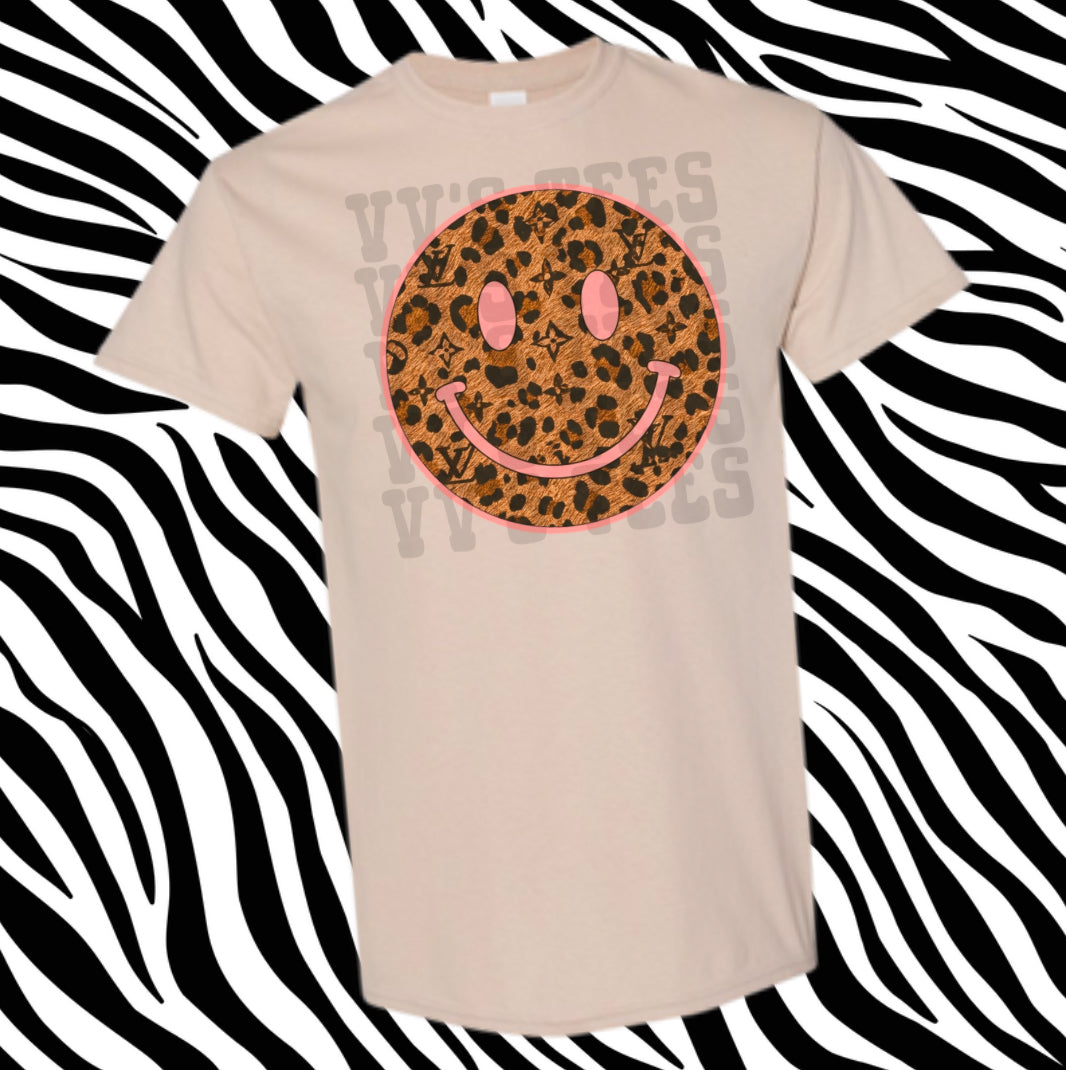 Leopard Smiley Tee