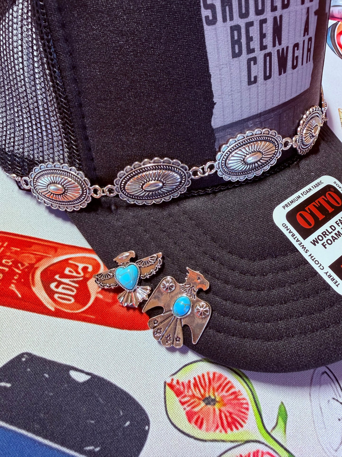 Western Bird Hat Clips