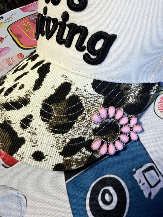 Pink Squash Blossom Hat Pin