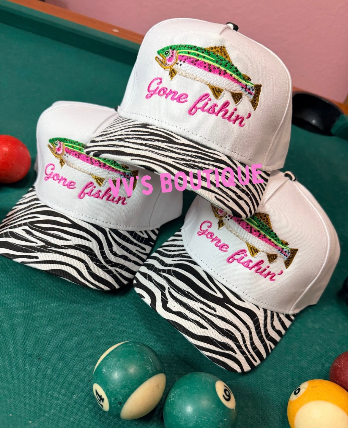 Gone Fishin’ Zebra Hat
