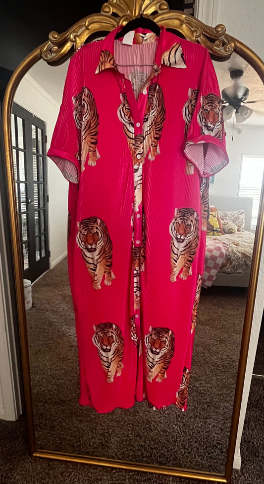 Roaring Plisse Dress PRE ORDER (Please Read Description)