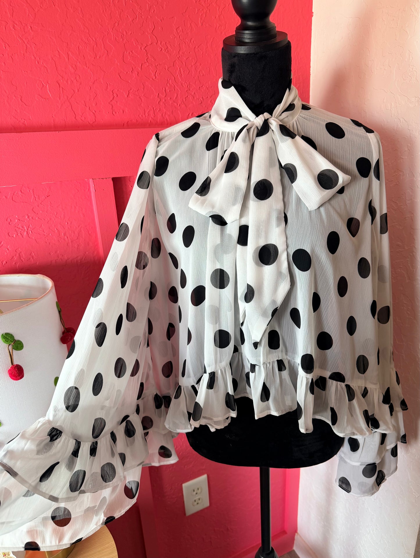 The Lacy Chiffon Ruffle Blouse