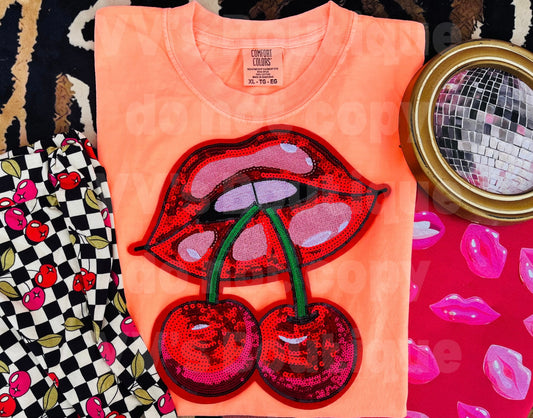 Cherry Lips Patch Tee