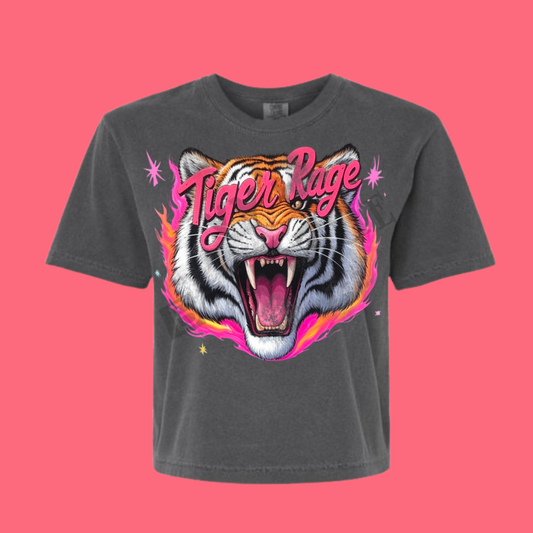 Tiger Rage Cropped Tee