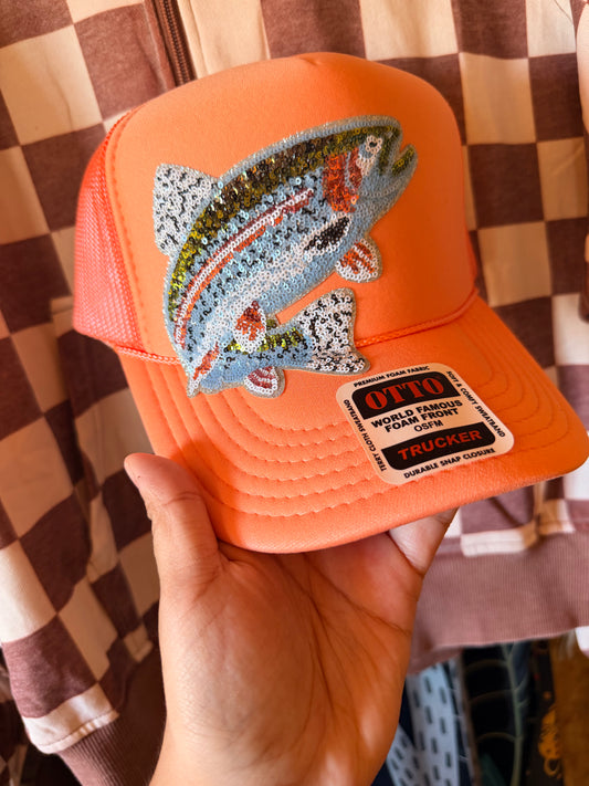 Orange Bass Trucker Hat