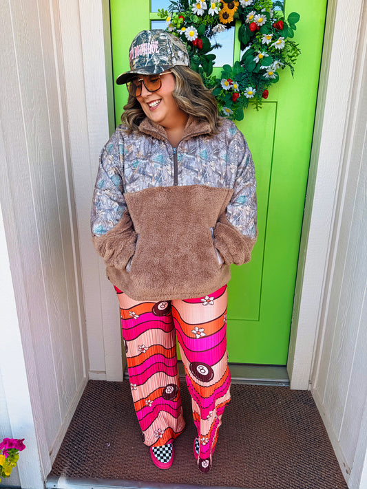 Camo Sherpa Pullover