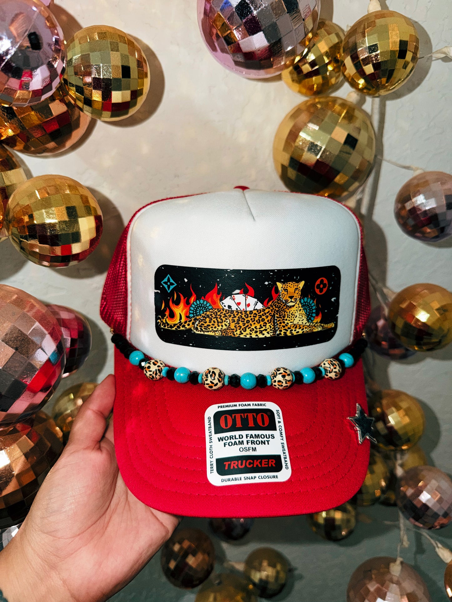 Laying Leopard Trucker Hat