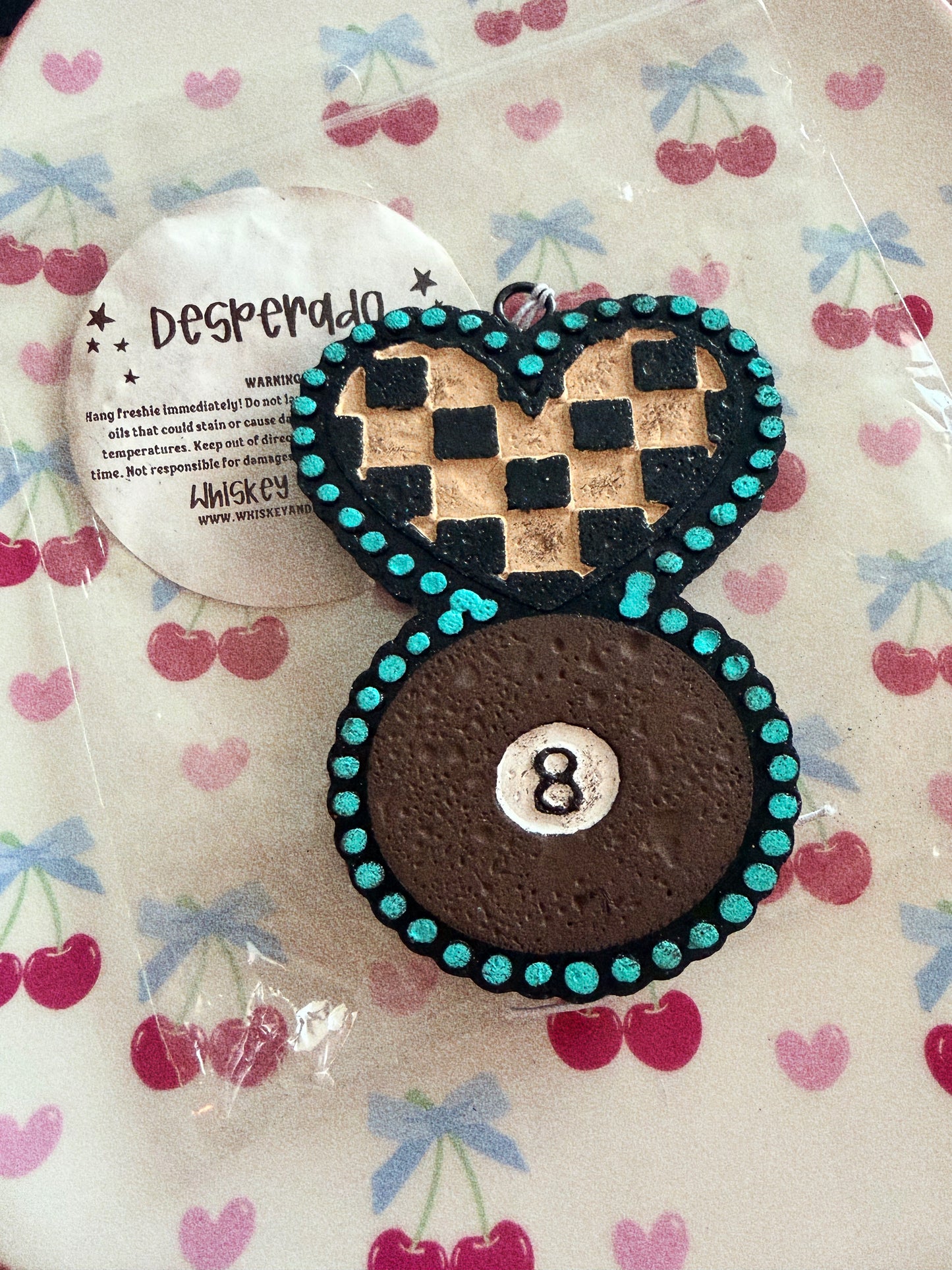 Eight Ball W/Heart Freshie