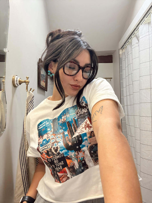 Cowboy Up Or Shut Up Baby Tee