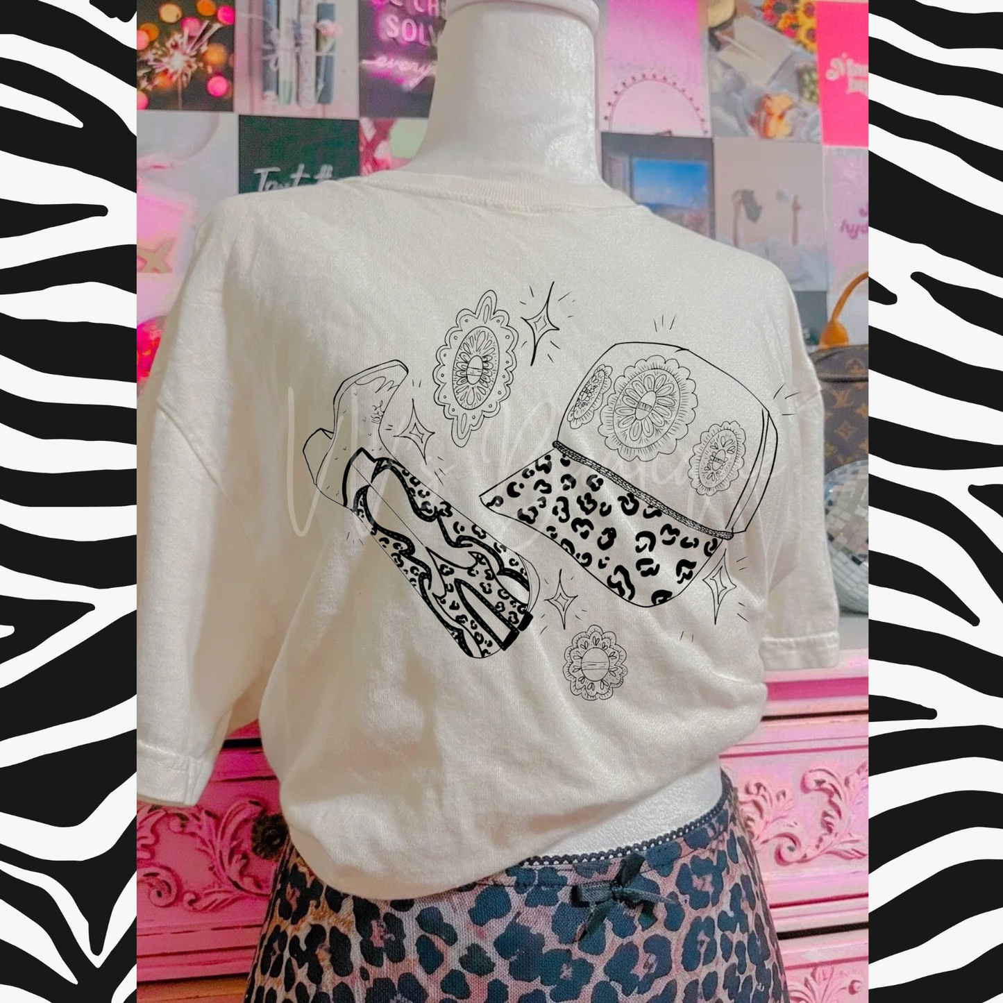 Black & White - Conchos & Boots Tee