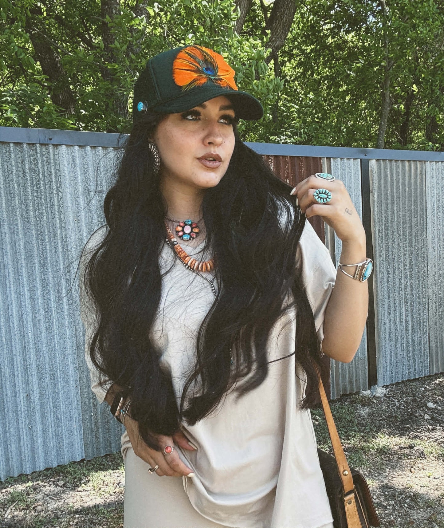 Gabriella’s Feathered Trucker Hat