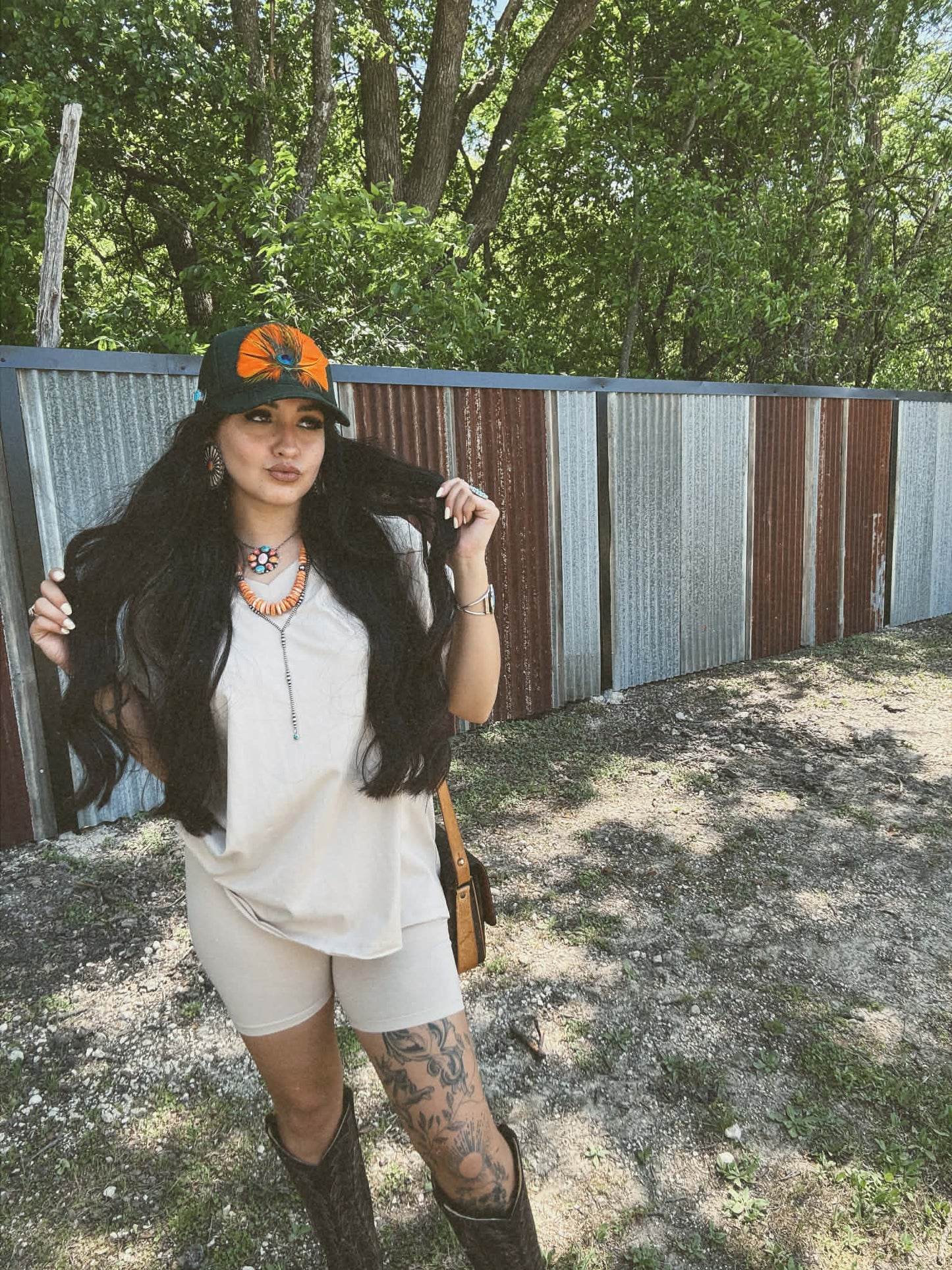 Gabriella’s Feathered Trucker Hat