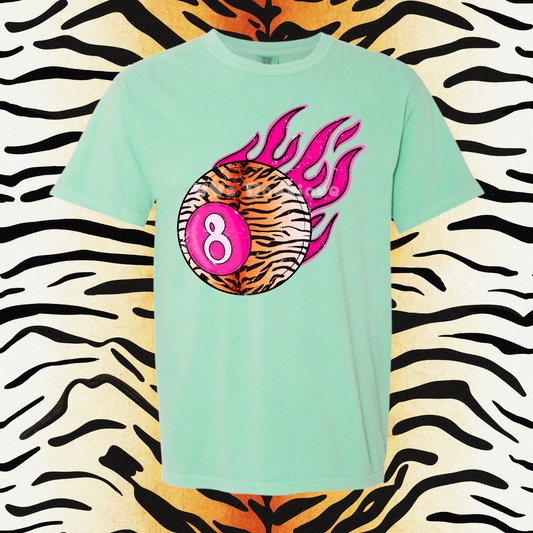 Fiery Tiger Eight Ball Tee